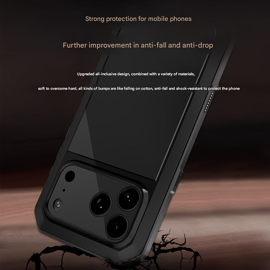IPhone 17/17 Air/17 Pro/17 Pro Max Anti-Drop, Dustproof - Heavy Duty Metal Shockproof Phone Case