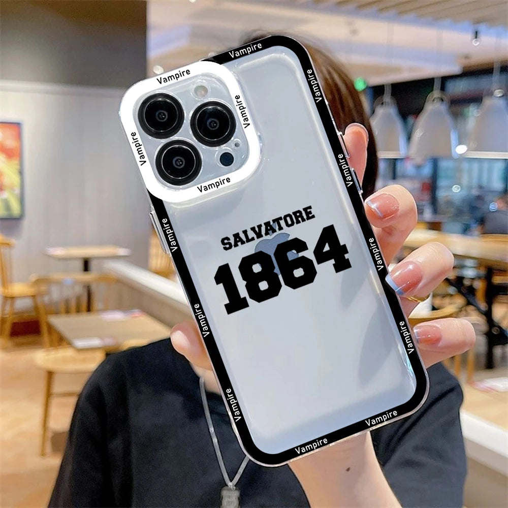 The Vampire Diaries Phone Case for iPhone 16/15/14 SE 16E β Dustproof Transparent Protective Cover Fundas