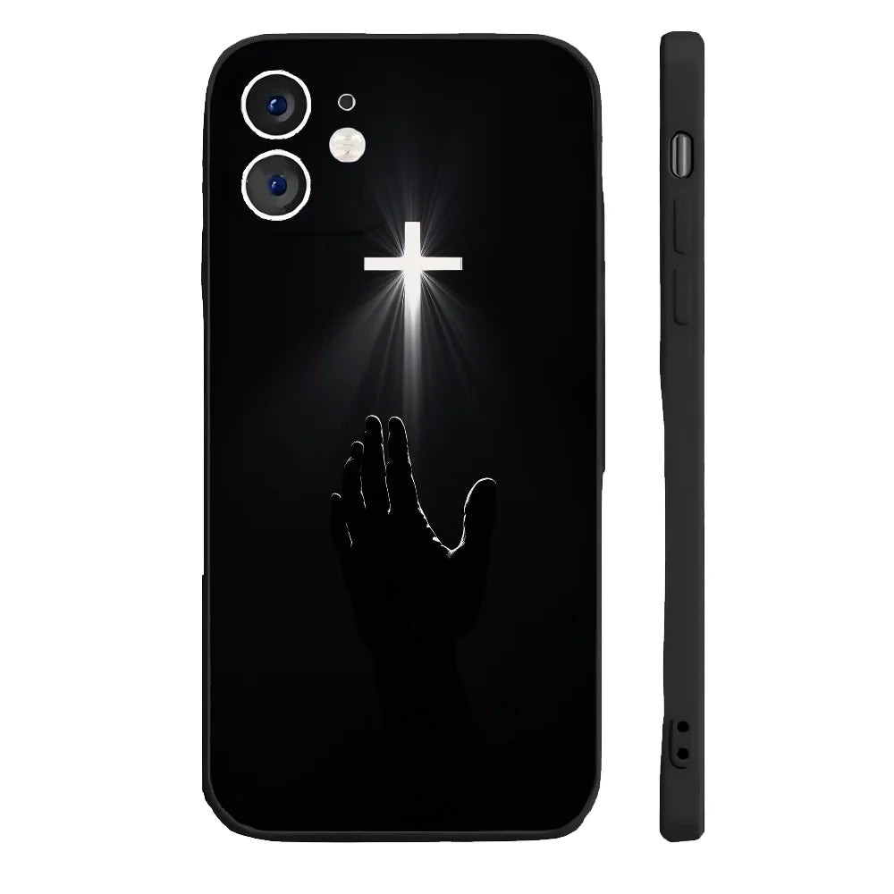 Son of God Jesus Cross Holy Light Phone Case – Shockproof Cover for iPhone 17 / 16 / 15 / 14 Pro Max