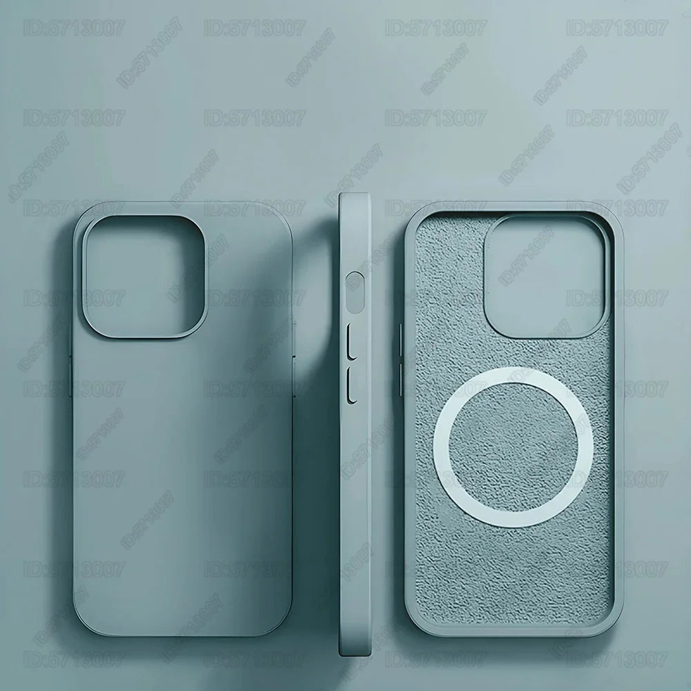 Magnetic Liquid Silicone Shockproof Case for iPhone 16/15 β MagSafe Wireless Charging Cover