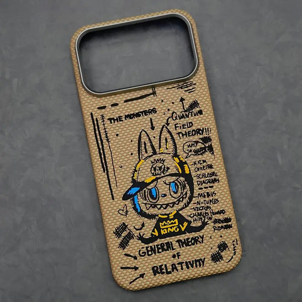 Aramid Fiber Graffiti Phone Case – Ultra-Thin Shockproof Hard Shell for iPhone 17 Pro / 17 Pro Max