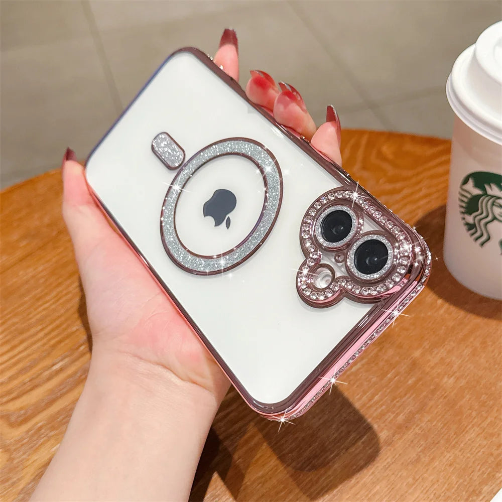 Glitter Rhinestone MagSafe Case – iPhone 17 Pro Max / 17 Air / 16 / 15 / 14
