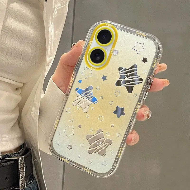 Star Mirror Film Bracelet Phone Case – Soft Back Shell for iPhone 17 Pro Max / 17 / 17 Air