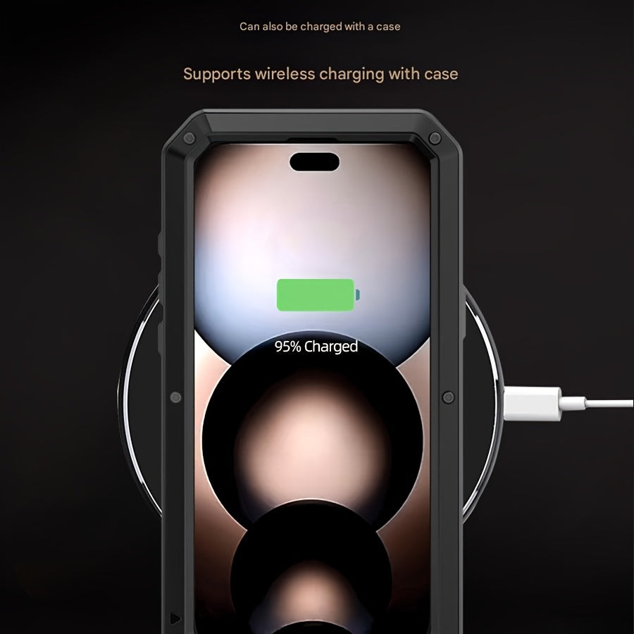 IPhone 17/17 Air/17 Pro/17 Pro Max Anti-Drop, Dustproof - Heavy Duty Metal Shockproof Phone Case