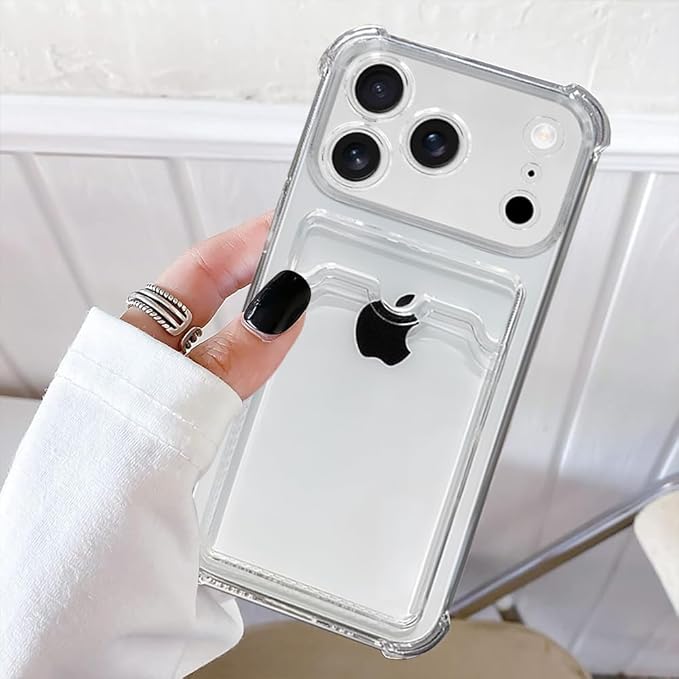Transparent Card Holder Wallet Case – iPhone 17/16/15/14/13 - Pro and Pro Max