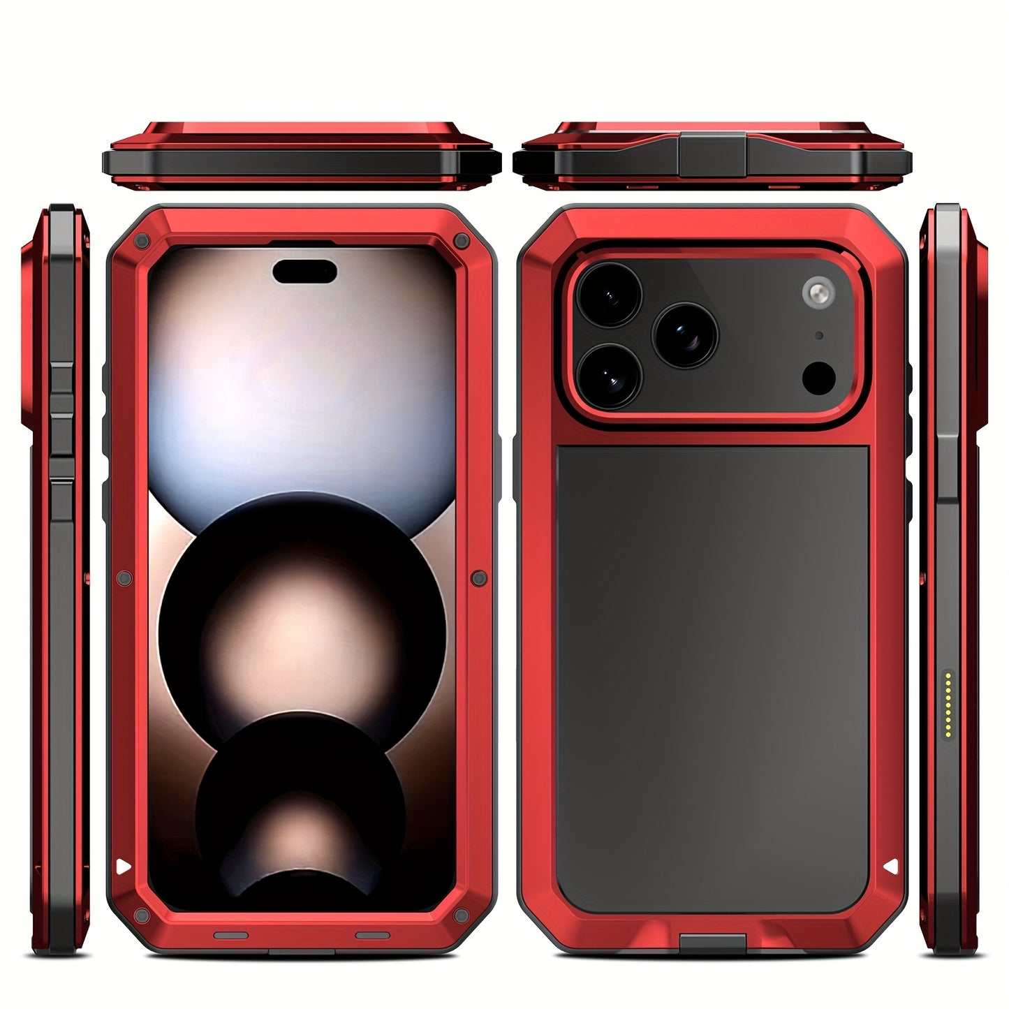 IPhone 17/17 Air/17 Pro/17 Pro Max Anti-Drop, Dustproof - Heavy Duty Metal Shockproof Phone Case