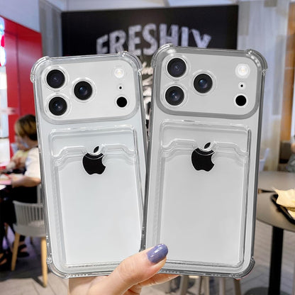 Transparent Card Holder Wallet Case – iPhone 17/16/15/14/13 - Pro and Pro Max