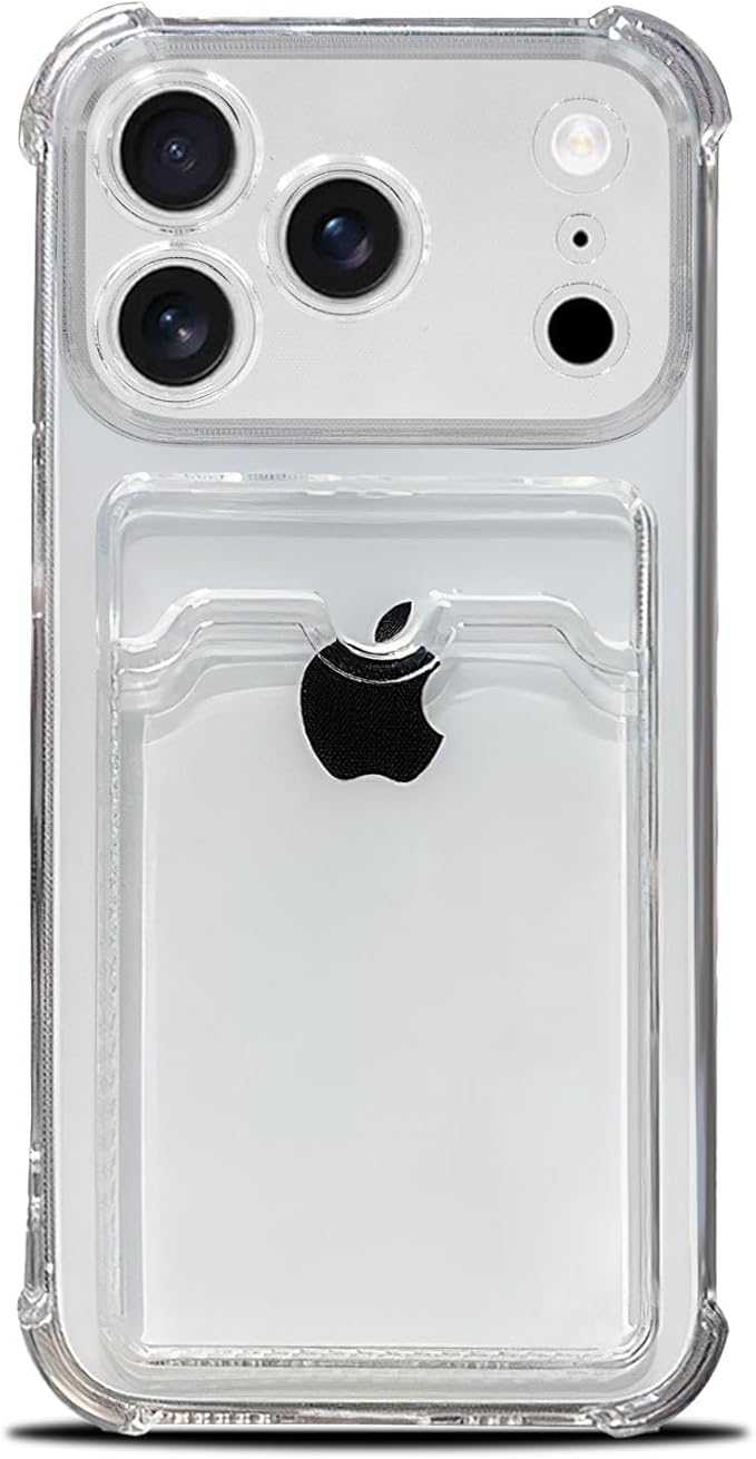 Transparent Card Holder Wallet Case – iPhone 17/16/15/14/13 - Pro and Pro Max