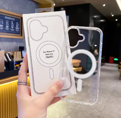 Magnetic Clear MagSafe Case – iPhone 17/16/15/14/13, Pro - Pro Max, 16 Plus, 17 Air, 16e