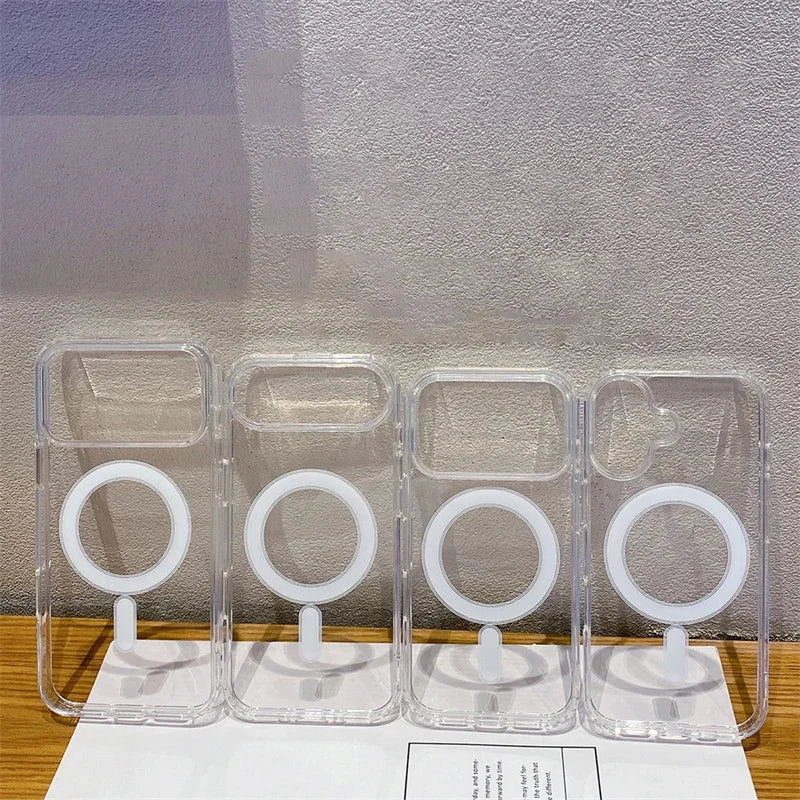 Magnetic Clear MagSafe Case – iPhone 17/16/15/14/13, Pro - Pro Max, 16 Plus, 17 Air, 16e