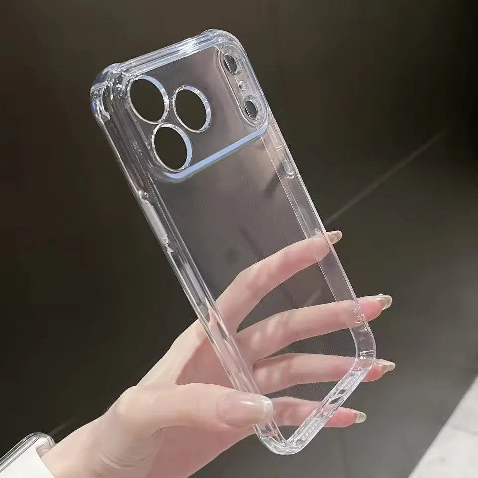 Transparent Shockproof Case with Corner and Full Lens Protection – iPhone 17/17 Air/17 Pro/17 Pro Max