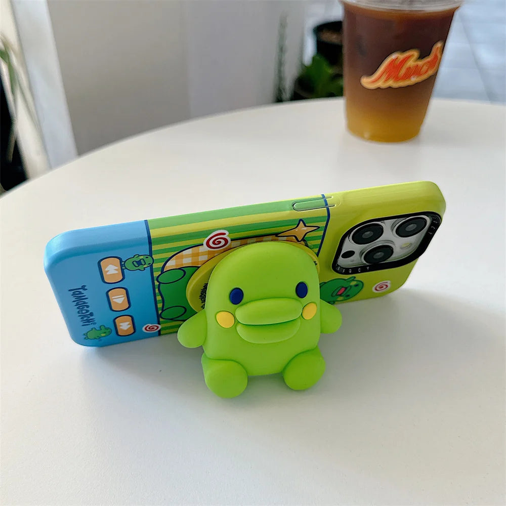 Funny 3D Cartoon MagSafe Stand Case – iPhone 13 / 14 / 15 / 16 Pro / 17 Pro Max