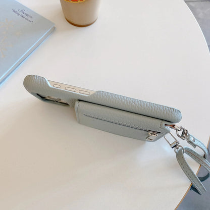 Crossbody Lanyard Phone Case with Zipper Mirror Wallet & Card Holder – Compatible with iPhone 17 / 16 / 15 / 14 / 13 Pro Max / Plus