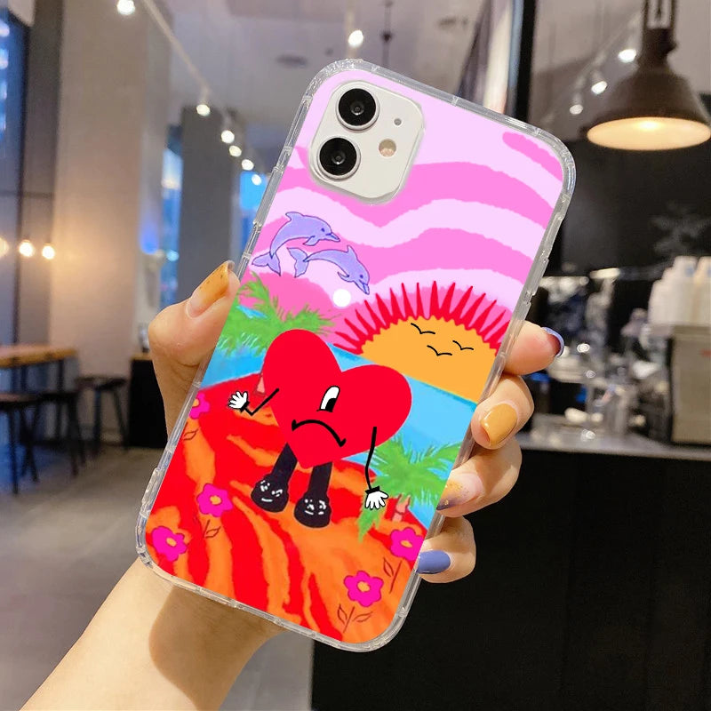 Yo Perreo Sola Bad Bunny & Maluma Soft Transparent Phone Case – For iPhone 16 / 15 / 14 Pro Max / SE