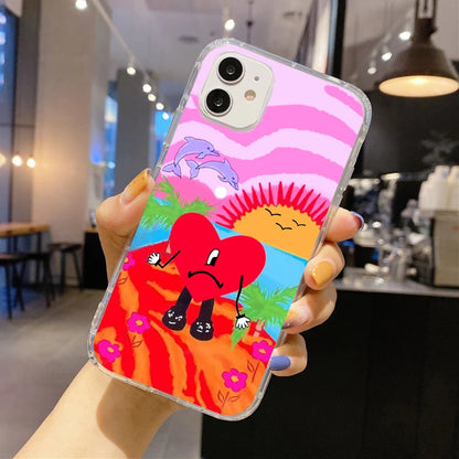 Yo Perreo Sola Bad Bunny & Maluma Soft Transparent Phone Case – For iPhone 16 / 15 / 14 Pro Max / SE