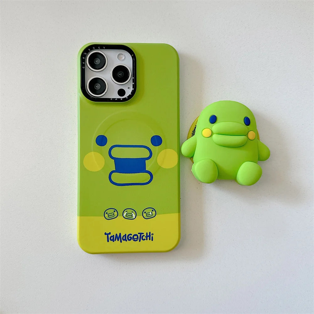 Funny 3D Cartoon MagSafe Stand Case – iPhone 13 / 14 / 15 / 16 Pro / 17 Pro Max