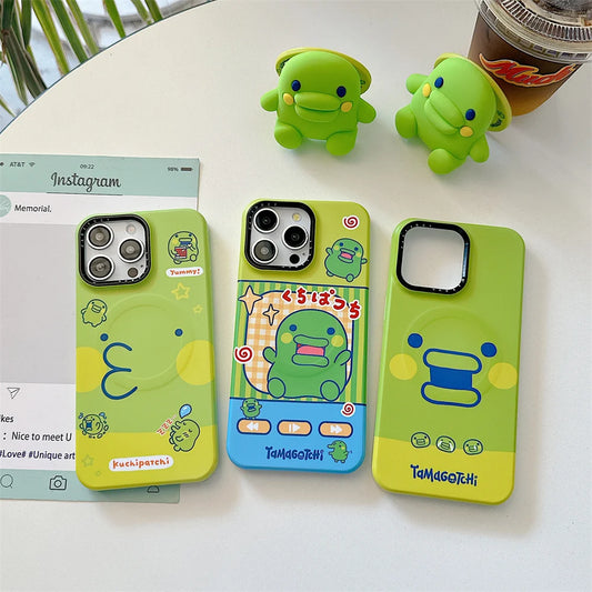 Funny 3D Cartoon MagSafe Stand Case – iPhone 13 / 14 / 15 / 16 Pro / 17 Pro Max