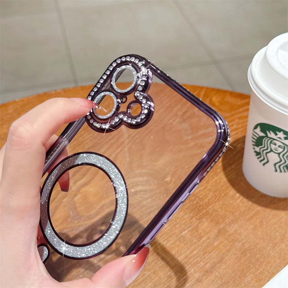 Glitter Rhinestone MagSafe Case – iPhone 17 Pro Max / 17 Air / 16 / 15 / 14