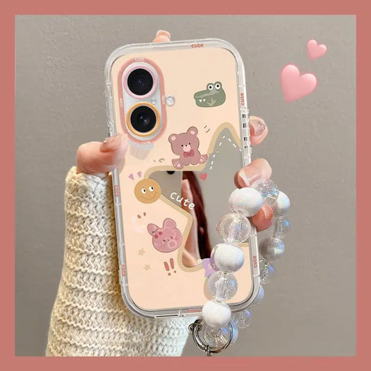 Star Mirror Film Bracelet Phone Case – Soft Back Shell for iPhone 17 Pro Max / 17 / 17 Air