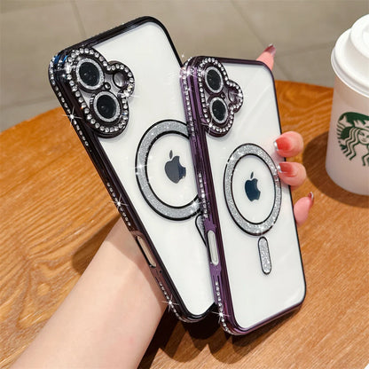 Glitter Rhinestone MagSafe Case – iPhone 17 Pro Max / 17 Air / 16 / 15 / 14