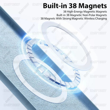 Magnetic Liquid Silicone Shockproof Case for iPhone 16/15 – MagSafe Wireless Charging Cover