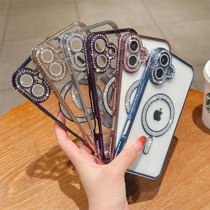 Glitter Rhinestone MagSafe Case – iPhone 17 Pro Max / 17 Air / 16 / 15 / 14