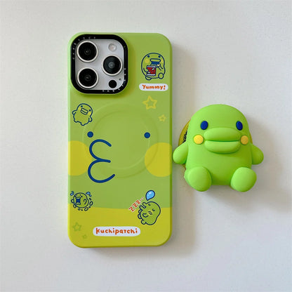 Funny 3D Cartoon MagSafe Stand Case – iPhone 13 / 14 / 15 / 16 Pro / 17 Pro Max