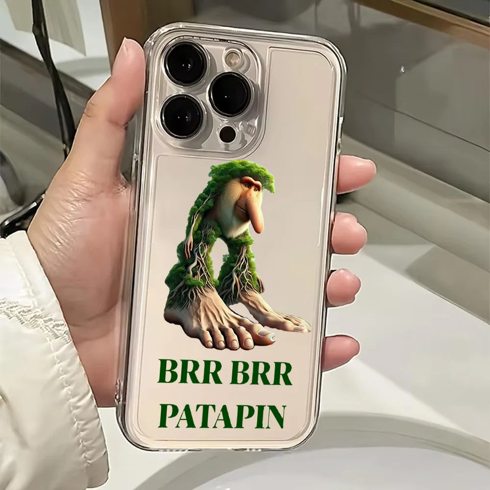 Funny Brainrot Phone Case – Shockproof Soft Cover for iPhone 17 / 16 / 15 Pro Max / Plus / Air / SE4 / 16E