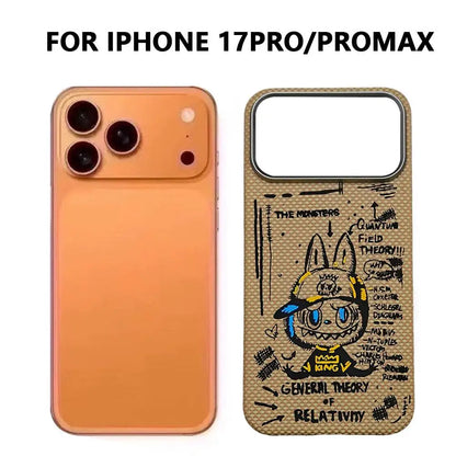 Aramid Fiber Graffiti Phone Case – Ultra-Thin Shockproof Hard Shell for iPhone 17 Pro / 17 Pro Max