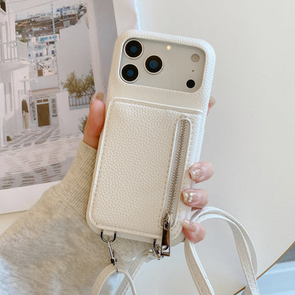 Crossbody Lanyard Phone Case with Zipper Mirror Wallet & Card Holder – Compatible with iPhone 17 / 16 / 15 / 14 / 13 Pro Max / Plus