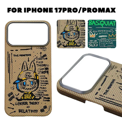 Aramid Fiber Graffiti Phone Case – Ultra-Thin Shockproof Hard Shell for iPhone 17 Pro / 17 Pro Max