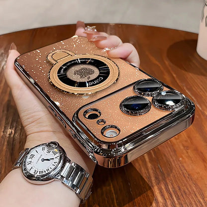 Luxury Glitter MagSafe Bracket Case for iPhone 17/16/15/14 Pro Max