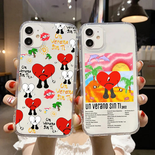 Yo Perreo Sola Bad Bunny & Maluma Soft Transparent Phone Case – For iPhone 16 / 15 / 14 Pro Max / SE