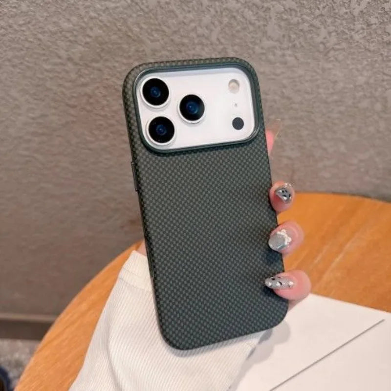 Luxury Carbon Fiber Case – iPhone 17/17 Pro/17 Pro Max/17 Air,  MagSafe Support