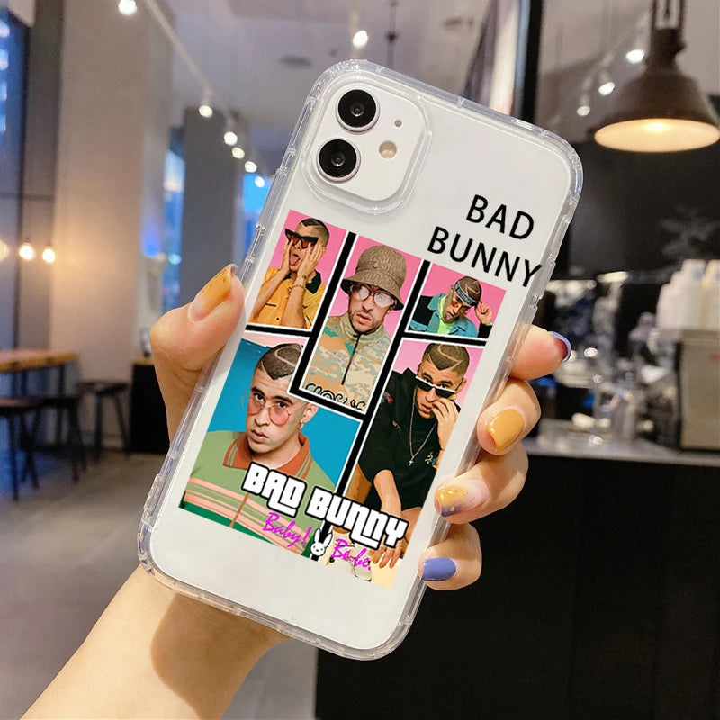 Yo Perreo Sola Bad Bunny & Maluma Soft Transparent Phone Case – For iPhone 16 / 15 / 14 Pro Max / SE