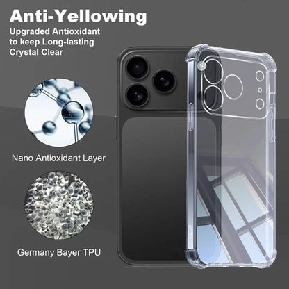 Transparent Shockproof Case with Corner and Full Lens Protection – iPhone 17/17 Air/17 Pro/17 Pro Max