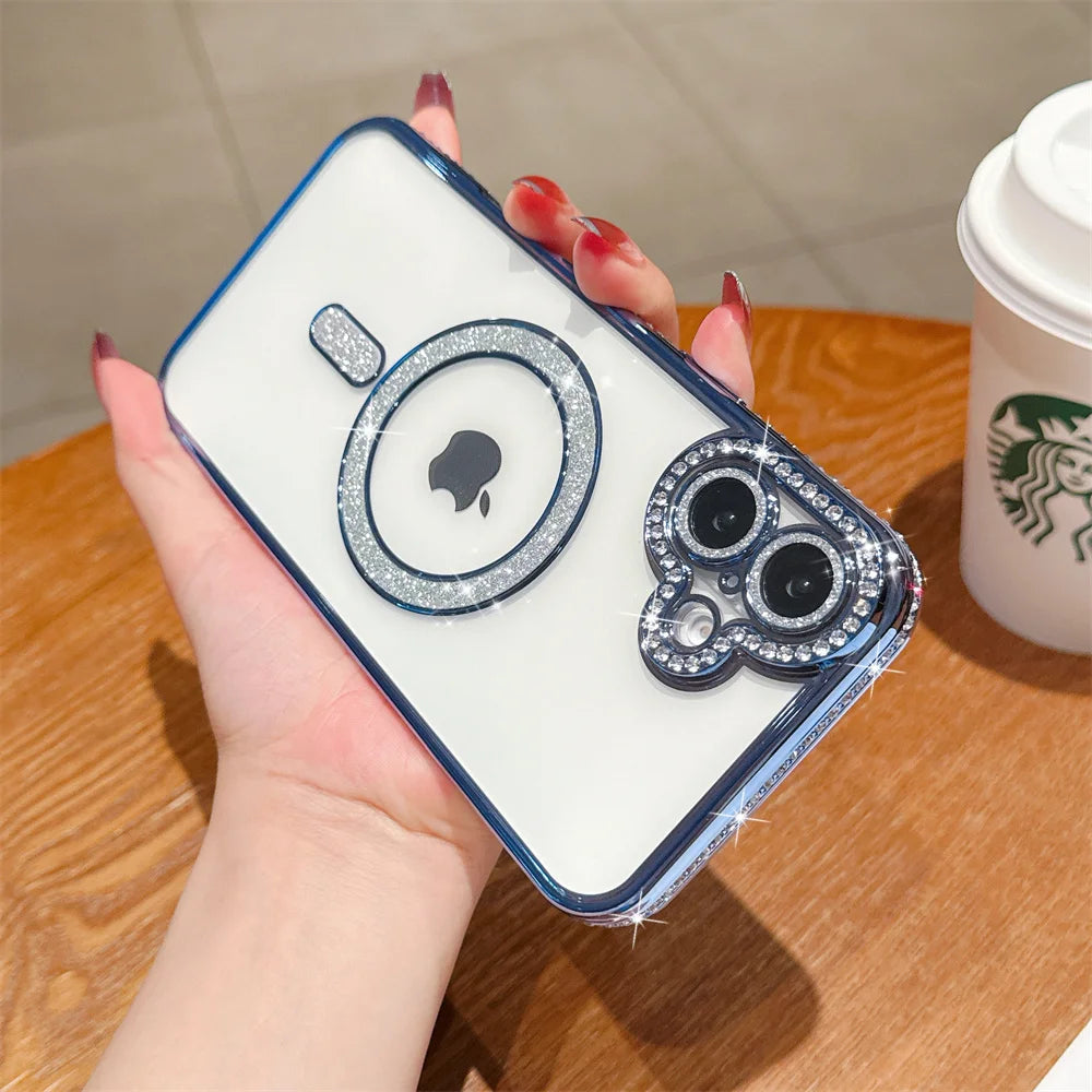 Glitter Rhinestone MagSafe Case – iPhone 17 Pro Max / 17 Air / 16 / 15 / 14
