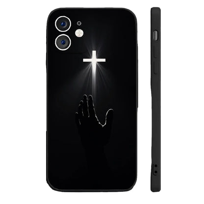 Son of God Jesus Cross Holy Light Phone Case – Shockproof Cover for iPhone 17 / 16 / 15 / 14 Pro Max
