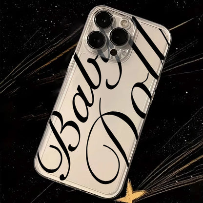 Stylish Baby Doll Phone Case – For iPhone 17 / 16 / 15 / 14 / 13 / 12 / 11 Pro Max / SE / Mini – Shockproof Transparent Cover