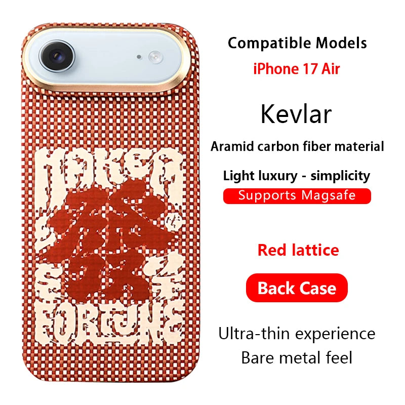 Magnetic MagSafe Aramid Fiber Case – iPhone 17 Pro Max / 17 Pro / 17 Air / 17