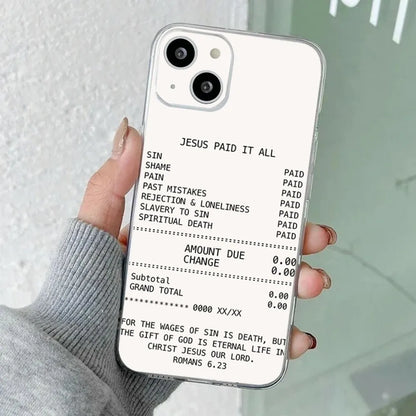 Christian Faith Jesus Phone Case – Shockproof Soft Cover for iPhone 16 / 15 / 14 Pro Max / Mini / SE4 / Plus / 16E