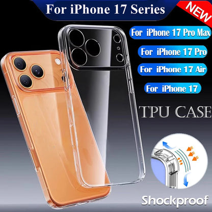 Transparent Shockproof Case with Corner and Full Lens Protection – iPhone 17/17 Air/17 Pro/17 Pro Max