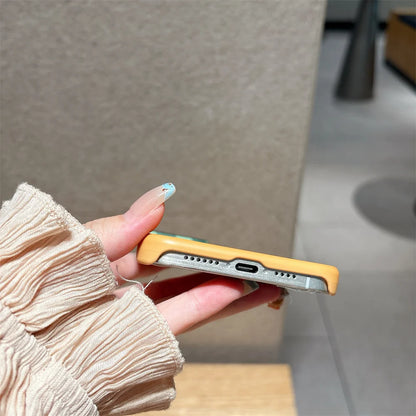 Fashion Plaid Funny Cartoon Star MagSafe Stand Phone Case – For iPhone 17 / 16 Pro / 15 Pro Max / 14 / 13