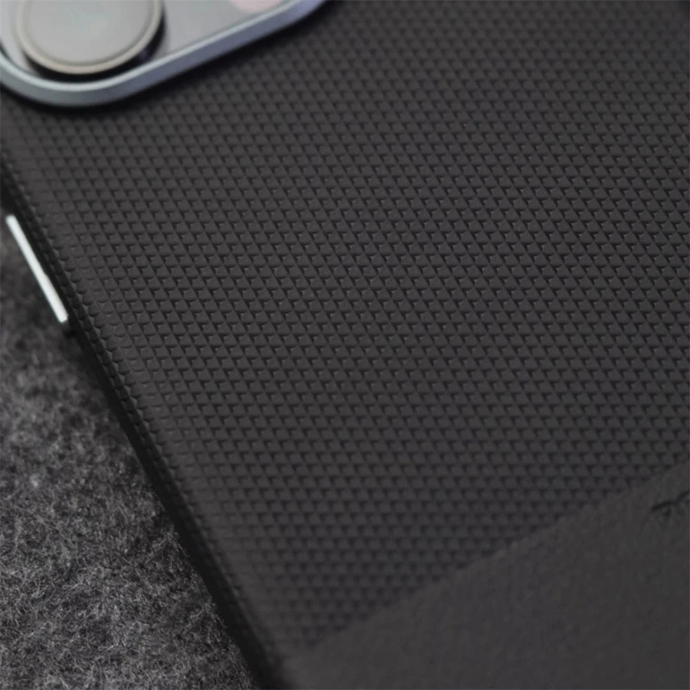 Business Hit Color Relief Leather Case for iPhone 17 Pro Max/17 Air/16/15/14/13 – MagSafe Magnetic Wireless Charging Cover with Alloy Lens Protection