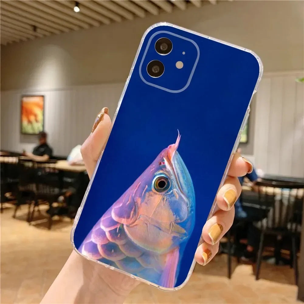 Sardines Phone Case – Shockproof Non-Slip Silicone Soft Cover for iPhone 16 / 15 / 14 Pro Max / Mini / Plus / 16E