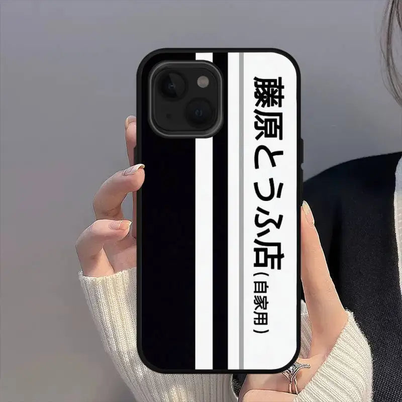 Japan Classic JDM AE86 License Plate Case – Soft Cover for iPhone 17 / 16 / 15 Pro Max & Mini