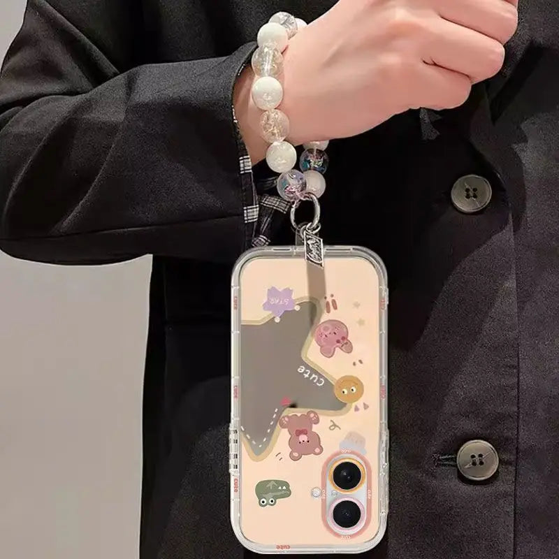 Star Mirror Film Bracelet Phone Case – Soft Back Shell for iPhone 17 Pro Max / 17 / 17 Air