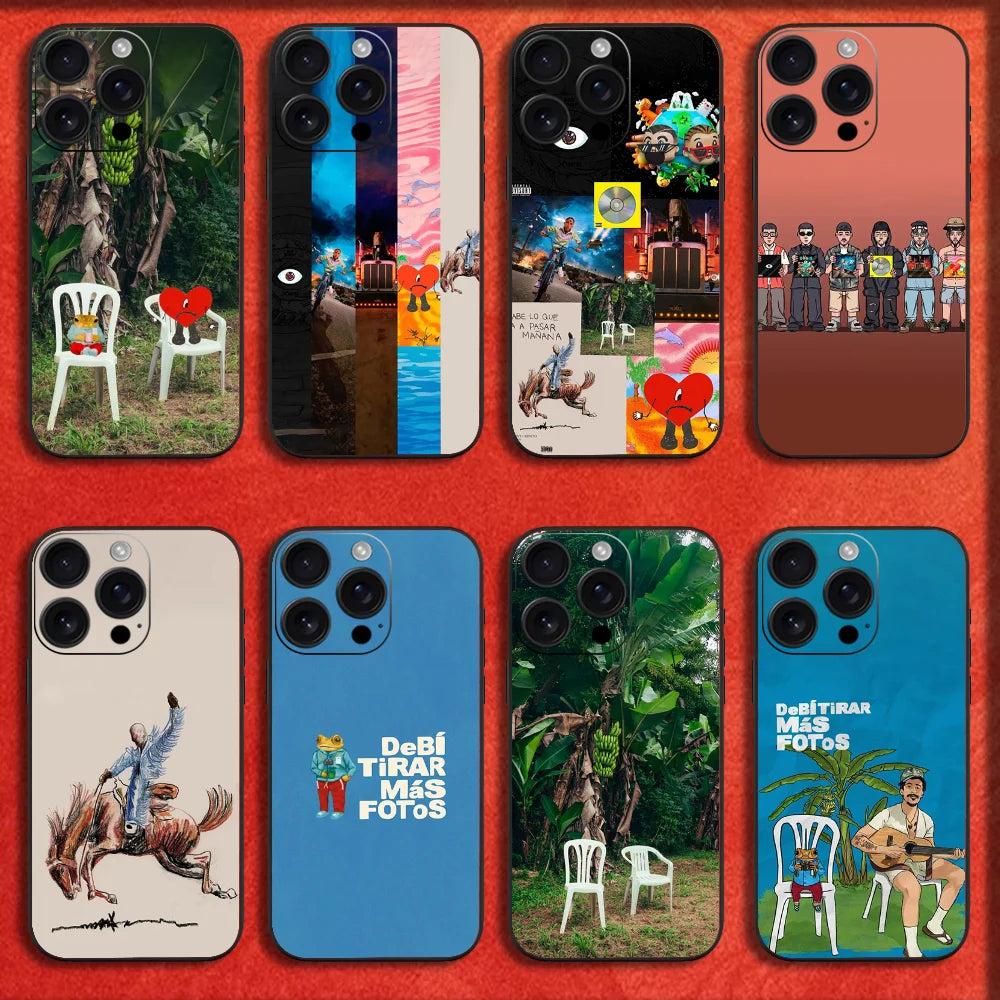 DTMF “Debí Tirar Más Fotos” Bad Bunny Phone Case – Soft Cover for iPhone 16 / 15 / 14 Pro Max / Mini / Plus