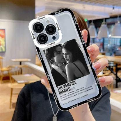 The Vampire Diaries Phone Case for iPhone 16/15/14 SE 16E – Dustproof Transparent Protective Cover Fundas