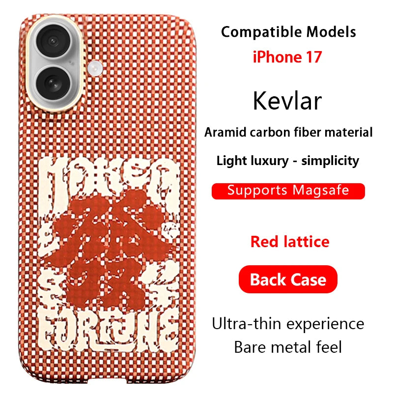 Magnetic MagSafe Aramid Fiber Case – iPhone 17 Pro Max / 17 Pro / 17 Air / 17